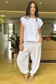 Made in Italy Pure Shores Cotton Paulo Balloon Pant White +